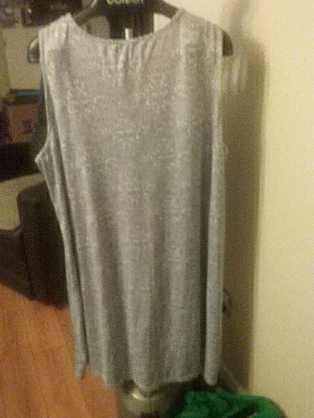 Carisma Pale Blue Nightgown White Crochet Lace Yoke 3X - Picture 6 of 7